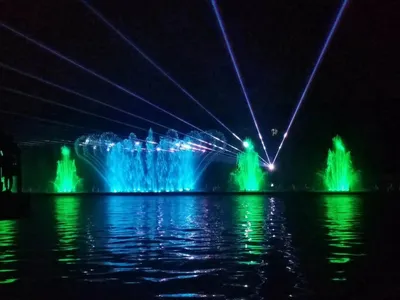 Outdoor Intelligent Computer Control Stainless Steel LED Light Music Pool Fountain