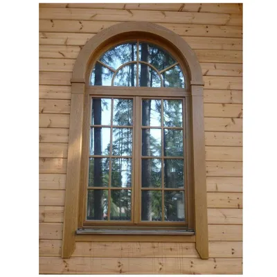 Solid Wood Thermal Insulation Soundproof Arched Casement Window for Home