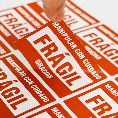 Custom Label Printing Fragile Laptop Food Business Label Sticker