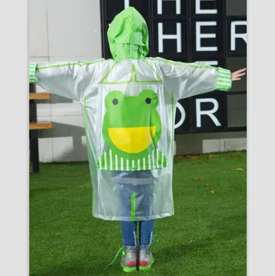 Frog Green and Transparent PVC Rain Wear