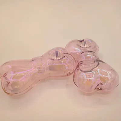 Electroplated Bowtie Glass Pipe Smoking Glass Pipes High quality Pink Smoking Hand Pipes