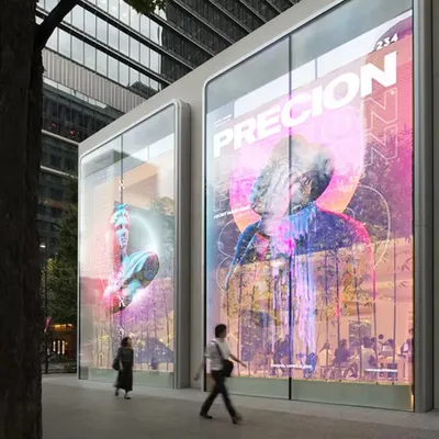 High Transparency Quick Installation Brightness Full Color SMD Flexible Transparent LED Film Display