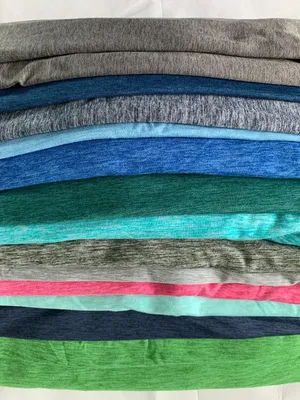 Fashion Breathable Cationic with Spandex Knit Melange Single Jersey Fabric for Top/Underwear/Sportswear Fabric