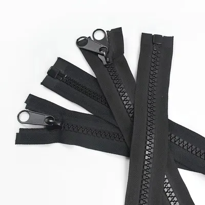 Hot Sale Double Slider Open-End Resin Zipper for Clothing Garments Sewing and Apparel Accessories