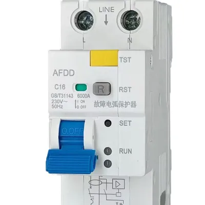 Arc Fault Circuit Breaker with Arc Fault Protection, Overload Protection, Short Circuit Protection, Overvoltage Protection