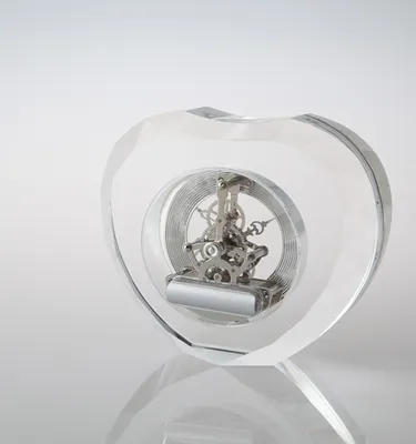 Clear Crystal Arch Shape Time Piece Crystal Clock