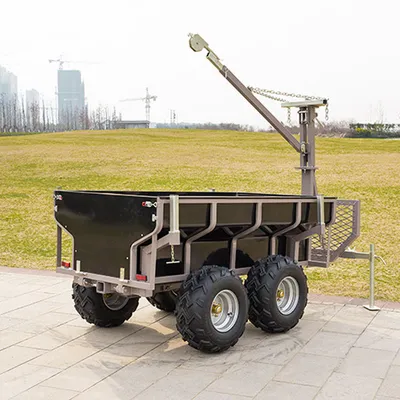 China Factory Sale Farmer Fully Weld Galvanized Tandem Box Cage Trailer
