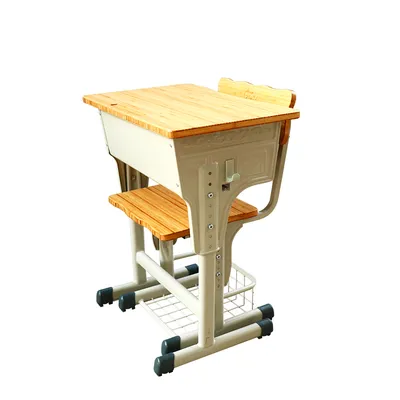 High Quality Bamboo Student Adjustable Set Desk and Chair