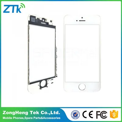 White Phone Parts Front Glass with Frame for iPhone 5s
