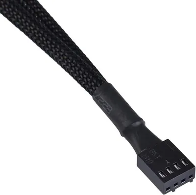 Black Sleeved Braided Fan Splitter Cable Y Splitter 1 to 2 Converter for Computer PC Fans Electronic Power Cable
