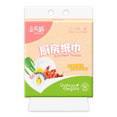Customized Bamboo and Wood Pulp Kitchen Paper Towel
