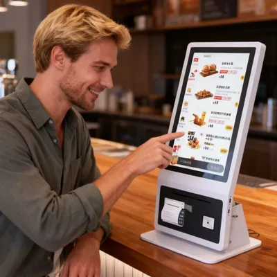 21.5-Inch Desktop Self-Ordering Kiosk for Restaurants