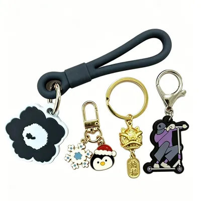 Custom Printed Car Decoration Holiday Event Promotional Personalized Key Chain Giveaway