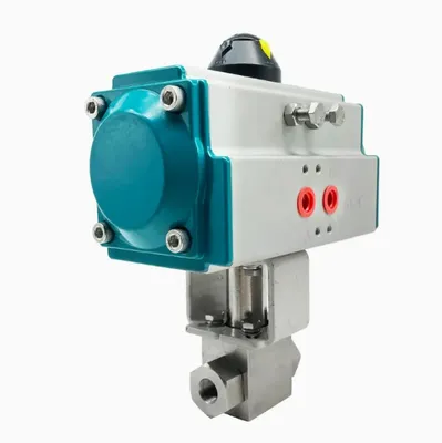Stainless Steel Pneumatic High Pressure Threaded Ball Valve