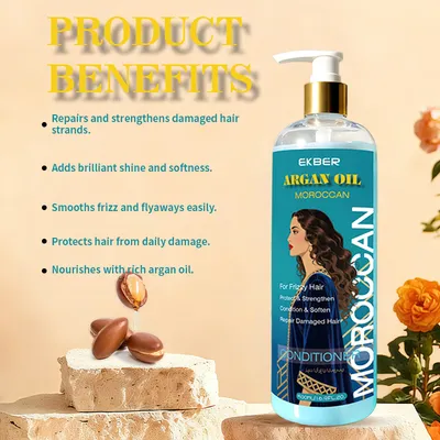 Hair Care Argan Oil Conditioner Repairs Damaged Moroccan Argan Oil Conditioner with Blue Copper Peptide