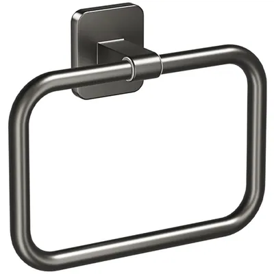 The Circular Bathroom Towel Rack Has a Punch - Free Hanging Ring