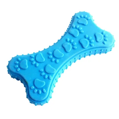 Chewing Teeth-Cleaning Durable-Biting TPR Bone Toys Dog Toys