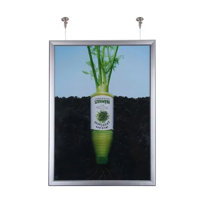 Double Sides Snap Aluminum Frame Menu Advertising Movie Promotion Indoor Light Box