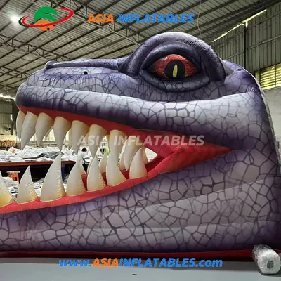 Custom Giant Inflatable Dinosaur Tunnel Tent for Outdoor Events