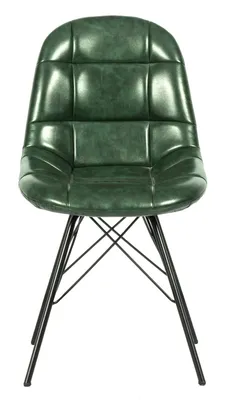 Modern Stacking Chair for Home with Coated Metal Frame and PU Upholstered