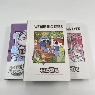 Factory Printing Cartoon Embossed PU Leather Notebook Diary