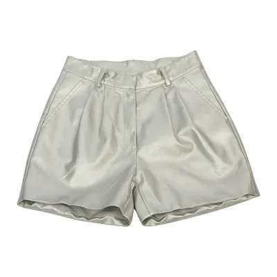 Boots Shorts Women Leather Pants Female Casual Thin Wide Leg
