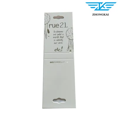 Wholesale Paper Silver Logo Earrings Display Folding Card with Viscose