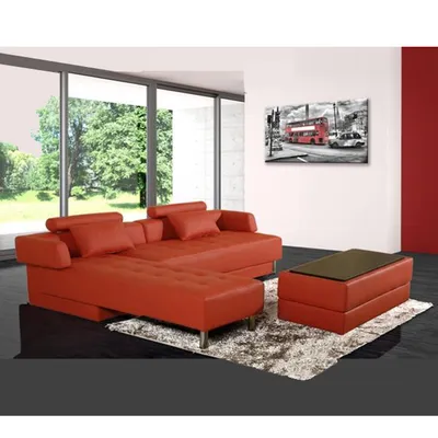 Four Fold Sofa Bed with Cushion and Two Purposes in Tea Table