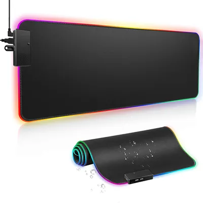 Multi-Functional 3 Micro USB  & Speaker RGB Mouse Pads Oversized Table Mat