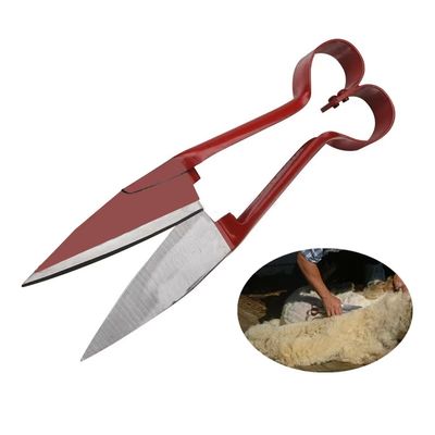 Steel Garden Grass Cutting Shear Wool Scissors Alpaca Shears R Shaped Design for Large Thick-Haired Animal Grooming Sheep Shear