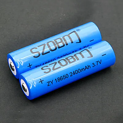 2400mAh 3.7V Li-ion Battery (2-Pack+case) (ZY18650)