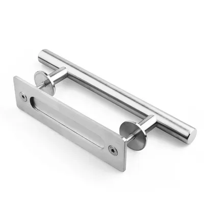 12" Handles Silver Color Flush and Pull Barn Dood Handle