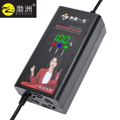 60V 20ah Smart Electric Car Charger for Rechargeable AGM Gel Lead Acid Battery 12ah 14ah DC 74V 3A T Connector