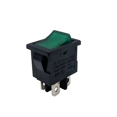 Factory Wholesale T85/55 1e4 Green Illuminated Rocker Switch for Machine