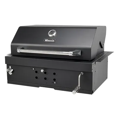 Amazon Hot Sale Black Steel Charcoal BBQ Grill Built-in Outdoor Use