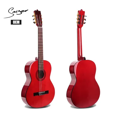 New High-Gloss 39 Inch Spruce Top Flamenco Classical Guitar for Sale