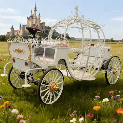 Low Noise Long Endurance Passenger Cart for Outdoor Celebration: Electric Pumpkin Carriage