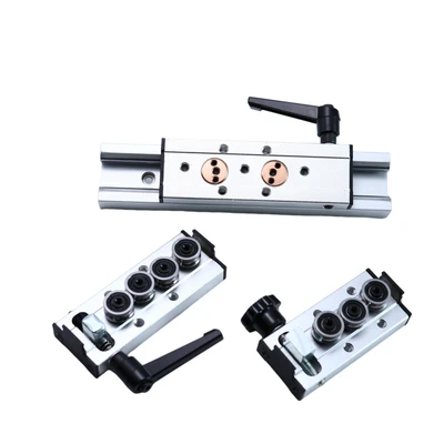CNC Linear Guide Sgr10 Sgr15 Sgr20 Sgr25 Bearing Locking Drawer Slide Block Dual Shaft Roller Sgb 3/4/5 Wheels Block CNC Built-in Double Axis Guide Motion Rail