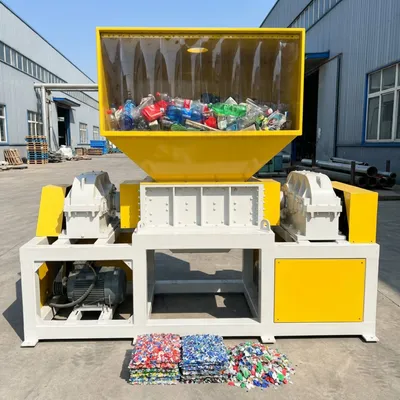Complete Recycling Line Use Double Shaft Shredder Industrial Waste Shredding Machine