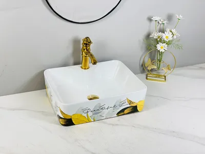 Modern Ceramic Bathroom Sink with Stylish Drain Design Wash Basin
