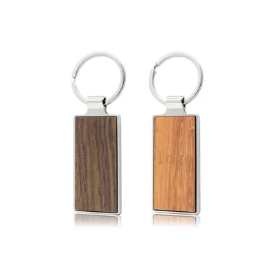 Sublimation Keychain Blanks Wood Key Chain Schlusselanhanger Holz Blank Porte Cle En Bois Custom Wooden Keychain
