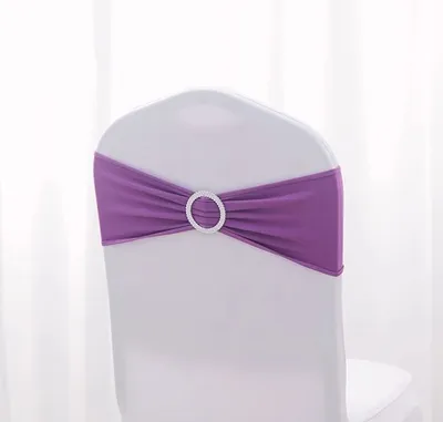 Wedding Elastic Band with Buckle Decoration Slider for Events Chair Cover Sash Bow