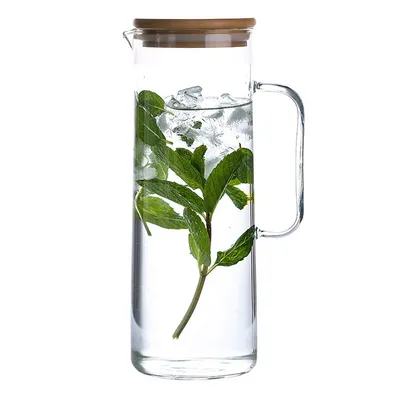 Glass Carafe Good Beverage Pitcher for Homemade Juice & Iced Tea Cold Water Drinking Dispenser