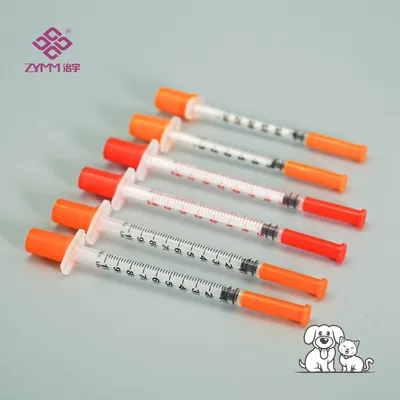 Universal Fit Pet Insulin Syringe Compatible with Most Insulin Types Veterinary Insulin Syringe