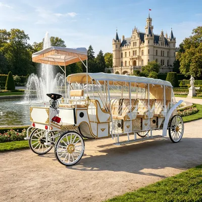 4-Wheel with 2 Years Warranty Zown Electric Horse Sightseeing Carriage