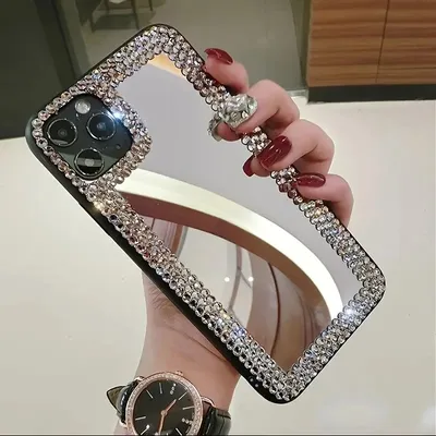 Rhinestone Studded Mobile Phone Case for iPhone 12-15 Series