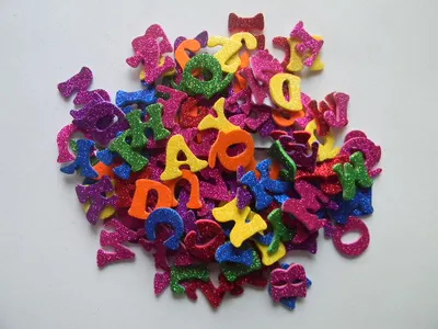 Foam Glitter Sticker Letters