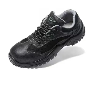 Men Steel Toe Work Safety Shoes Lightweight Breathable Anti-Smashing Anti-Puncture Anti-Static Protective Shoes