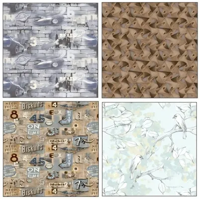 Vintage Texture Self-Adhesive Home Wallpaper Wall Decoration Wall Sticker for Balcony/Corridor/Cafe
