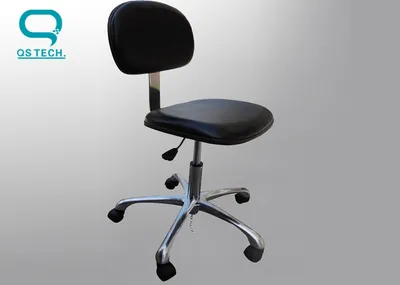 Pneumatic PU Leather Chair with Backrest ESD Chair Antistatic PU Office Chair